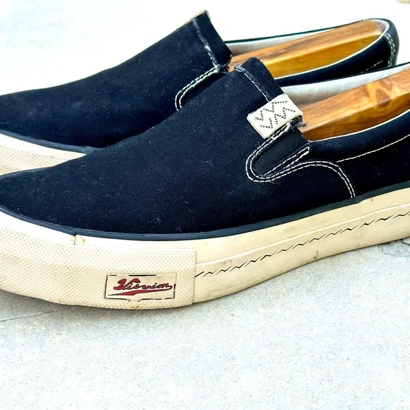美品 visvim ZAHRA PATTEN サイズ9.5 BLACK Visvim Men's Zahra Patten Slip-On Sneakers in Black Visvim